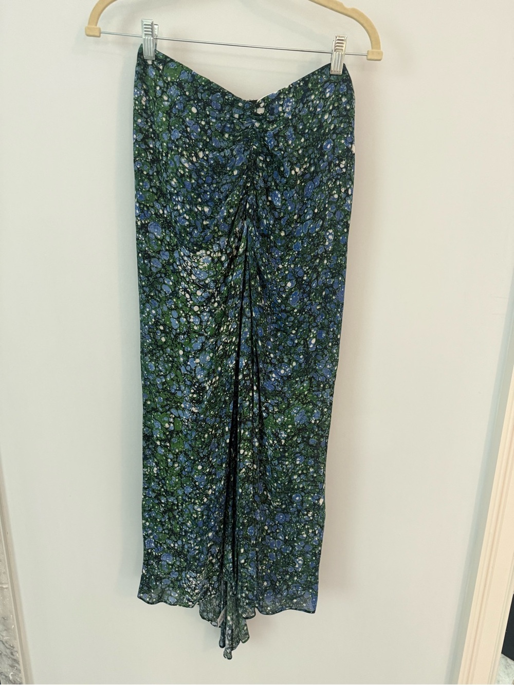 Veronica Beard Blue and Green Floral Maxi Skirt
